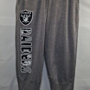 NFL Team Apparel Las Vegas Raiders Men's Gray Joggers Size - See Measurements